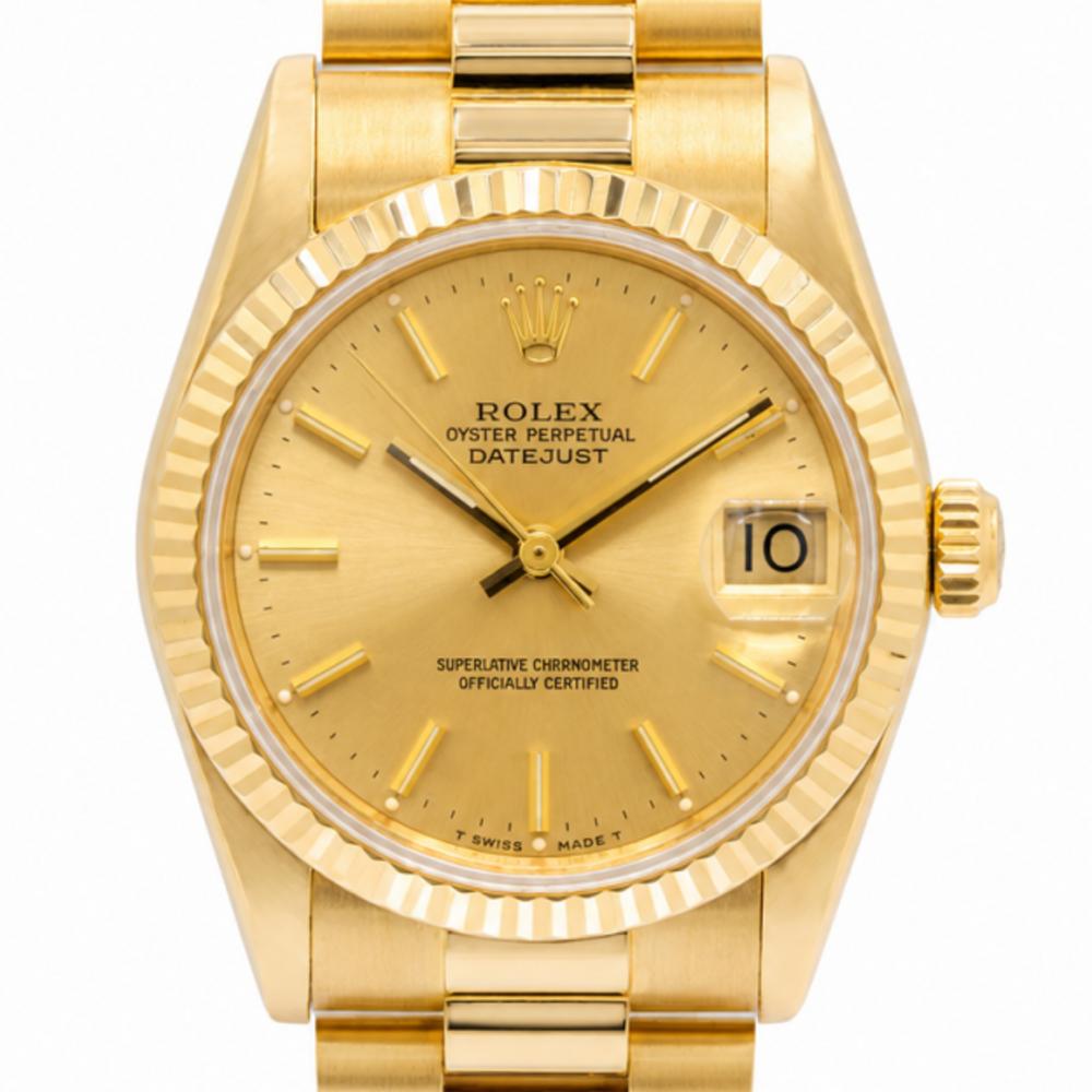 Rolex Datejust 31MM 68278 18Kt Yellow Gold Watch